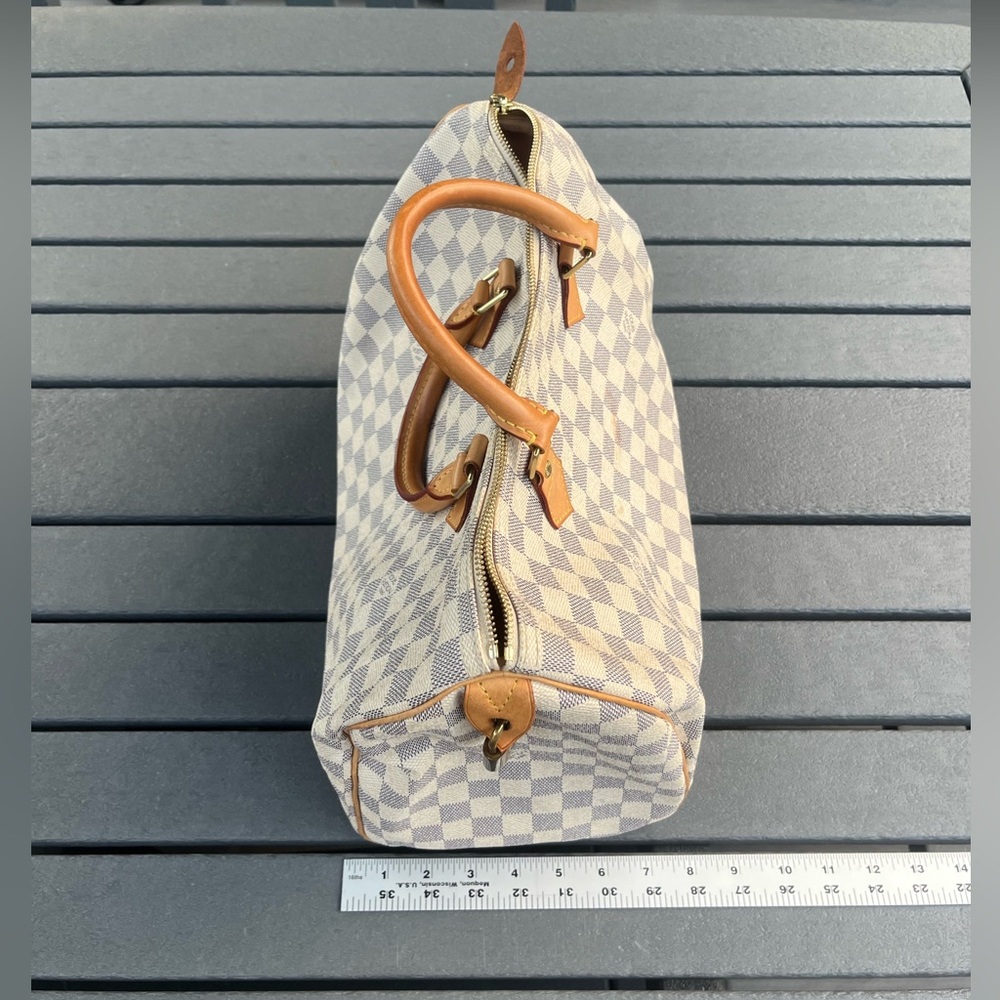Louis Vuitton Speedy NM 35 Damier Azur; Brass Hardware; Used/Moderate wear - Picture 4 of 16